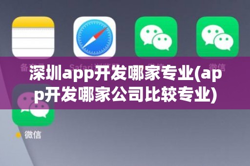 深圳app开发哪家专业(app开发哪家公司比较专业)